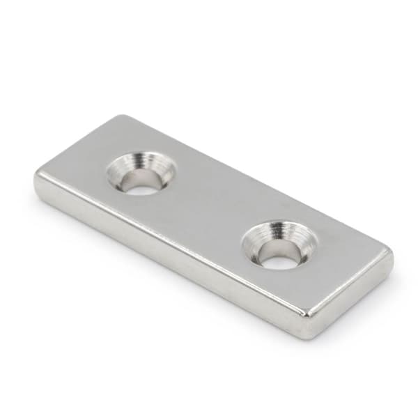 Hunter neodymmagnet med skruehul 40x15x4mm rektangulær