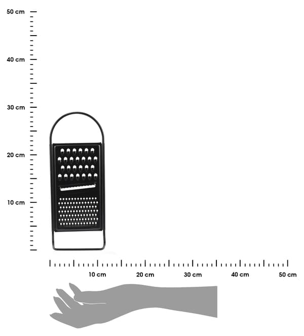Platt köksrivare, 3 blad, 29 cm