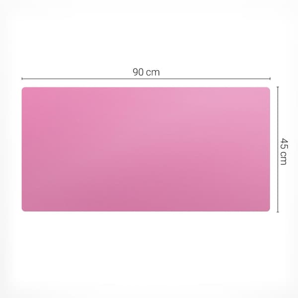 Antislip skrivebordsmåtte med tryk pastellrosa 90x45 cm