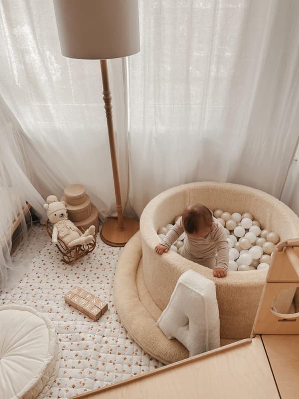 Tør pool 90x40 Teddy beige uden bolde