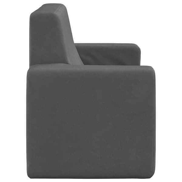 vidaXL 2-sits barnsoffa, antracit, mjuk plysch