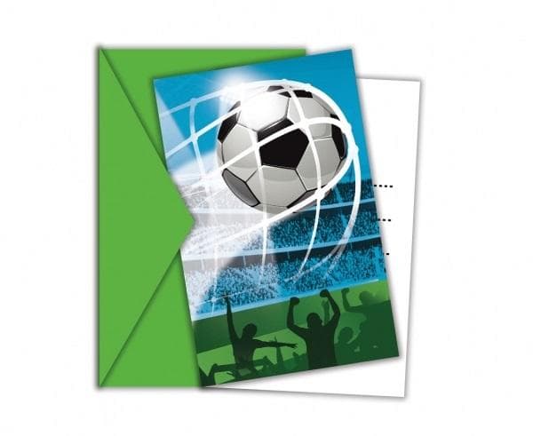 Fodboldfansinvitationer 6 stk.