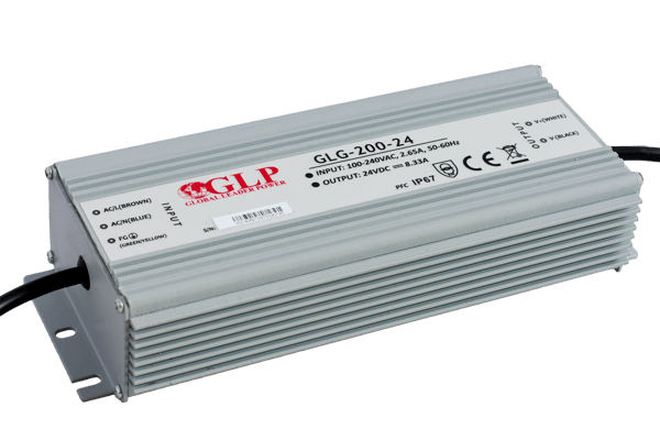 GLG-200-24: Switchande nätaggregat 24V 200W 8.3A