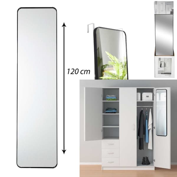 Stort dørmonteret spejl REFLEX 120 cm