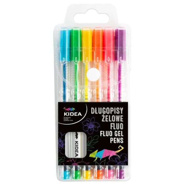 KIDEA Fluo Gelpenne 6 Farver