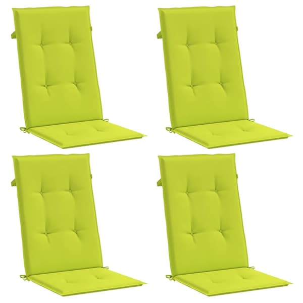vidaXL Trädgårdsdynor, set om 4, ljusgrön, 120x50x3 cm