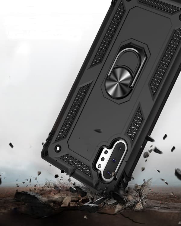 Pansret cover til Samsung Galaxy Note 10+ Plus, Nox Case Ring, sort