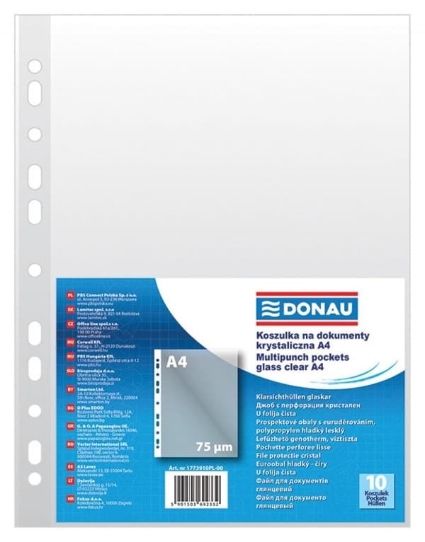 PP A4 kristallfickor 75 mikron 10 st