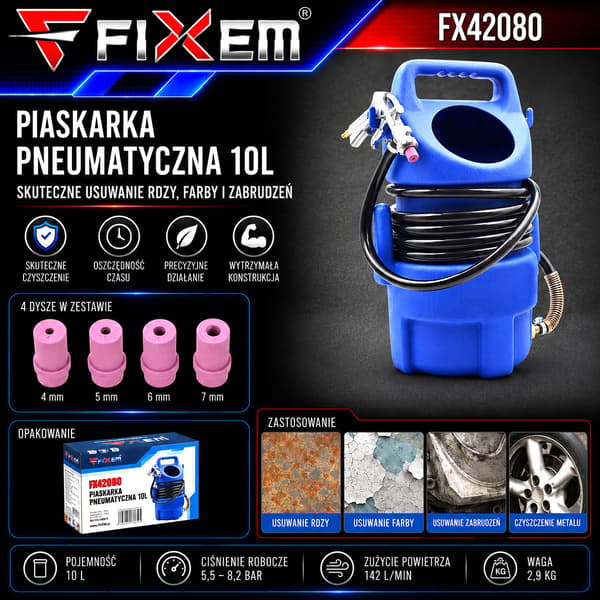 PNEUMATISK SANDBLÄSTRARE 10L