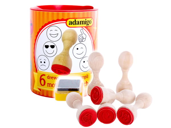 Adamigo Træstempler Motiverende Smileys