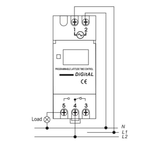 Digital veckotimerkontrollprogrammerare 265V