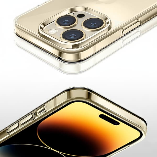 UrbanPalm kotelo iPhone 14 Prolle, silikoni, läpinäkyvä