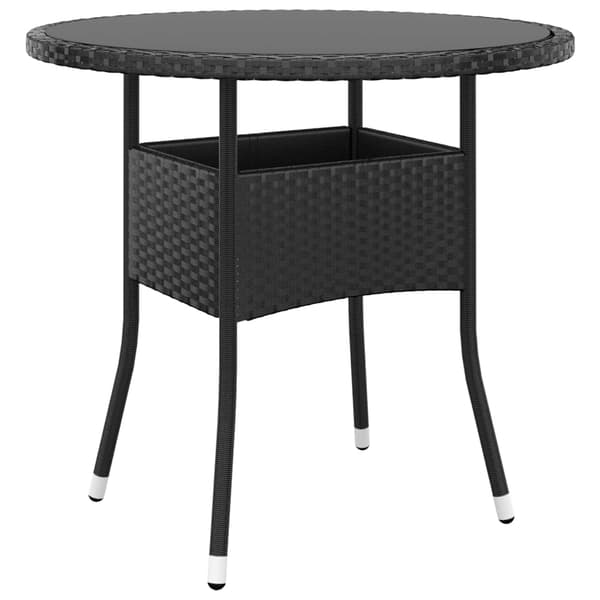 vidaXL havemøbelsæt i 3 dele i polyrattan, sort