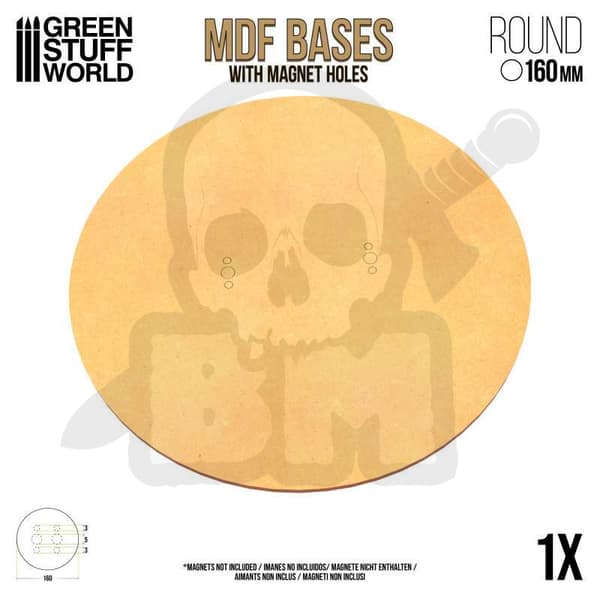GSTU503425 Rund MDF-bas 160 mm, 1-pack