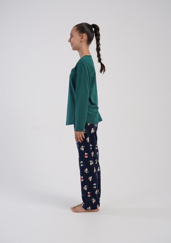 Flickpyjamas Vienetta 11/12 146 bomull långärmade långbyxor