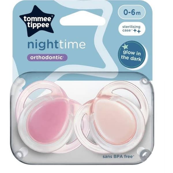 TOMMEE TIPPEE TTP43338095 NAT-sutter 0-6mdr. mix 2-pak
