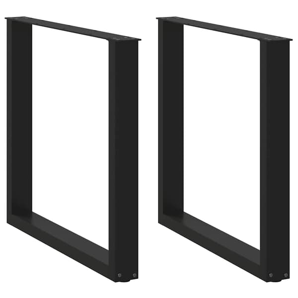 vidaXL sofabordsben, 2 stk., sort, 80x(72-73) cm, stål