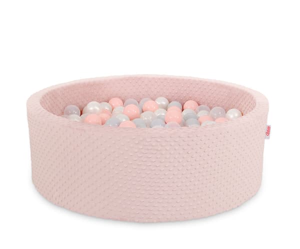 Minky torrpool H-30 cm med 200 bollar - smutsrosa