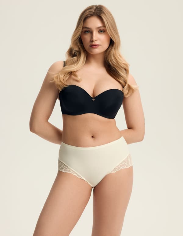 Esotiq Pansy Högmidjade Trosor 2-pack | Beige M