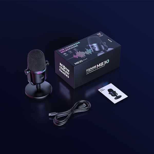ONIKUMA M830 USB RGB-spelmikrofon