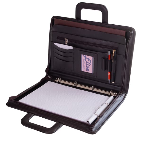 Elegant A4 herremappe - Stilfuld konferencemappe med ring og klips