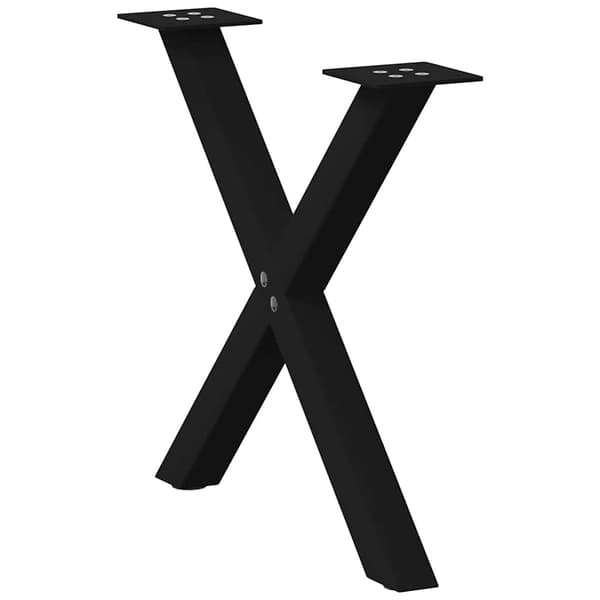 vidaXL sofabordsben, 2 stk., sort, 38x(42-43) cm, stål