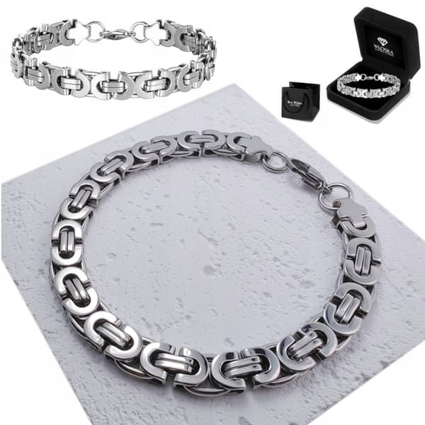 TYKT sølvarmbånd til mænd ROYAL Weave TIL GAVE + GRATIS