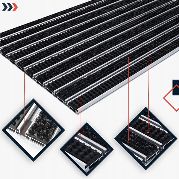 POLENTEX ALUMINIUM DÖRRMASTERBORSTE/GROSS, 60x40 cm, C17 MED RAM