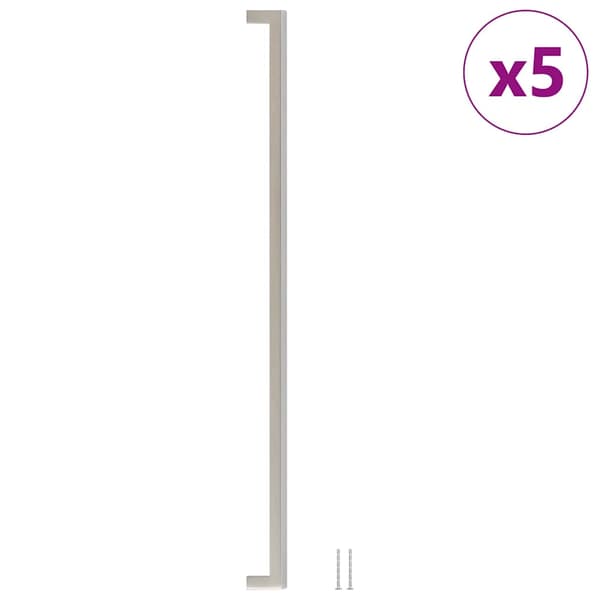 vidaXL skabsgreb, 5 stk., sølv, 480 mm, rustfrit stål