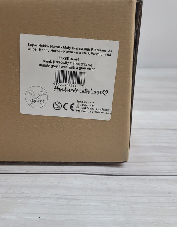 Käpphäst Medium Premium Käpphäst, Dapple Grey med Grå Man A4