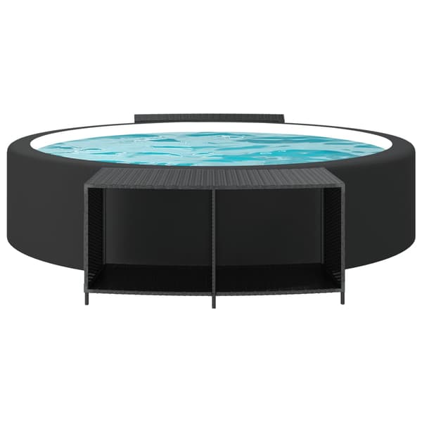 vidaXL skabe, sæt med 2, sort, polyrattan