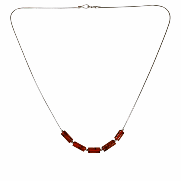 Cognac rav halskæde - Baltisk rav Collier