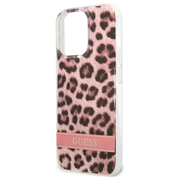 Guess Leopard-skal till iPhone 13 Pro / 13, Rosa
