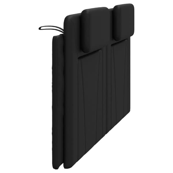 vidaXL hovedgærdehynde, sort, 180 cm, kunstlæder