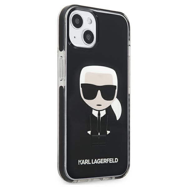 Karl Lagerfeld Iconik Karl-cover til iPhone 13 mini, sort