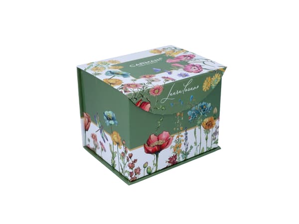 Fatmugg med lock - Vildblommor (CARMANI)