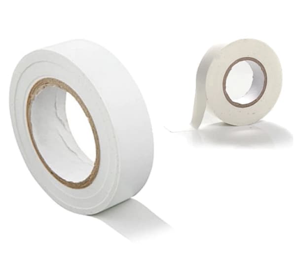 Stark vit isoleringstejp för elinstallationer 19 mm 20 m TRYTIT
