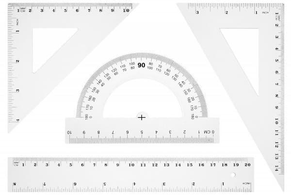 Geometrisk linealsæt 20 cm BL001-BK