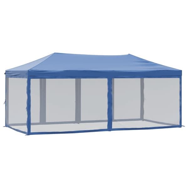 vidaXL foldbart festtelt med sider blå 3x6 m