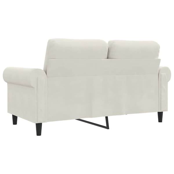 vidaXL 2-sitssoffa krämfärgad 120 cm klädd i sammet