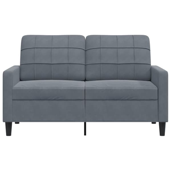 vidaXL 2-sitssoffa mörkgrå 120 cm klädd i sammet