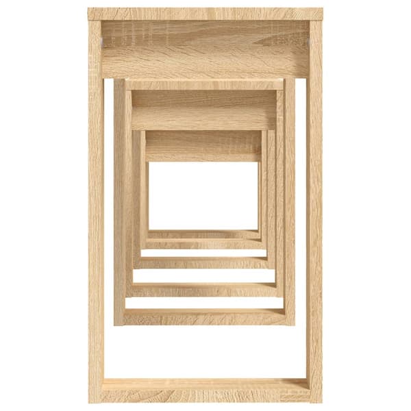 vidaXL 3-delade satsbord, träbaserat material