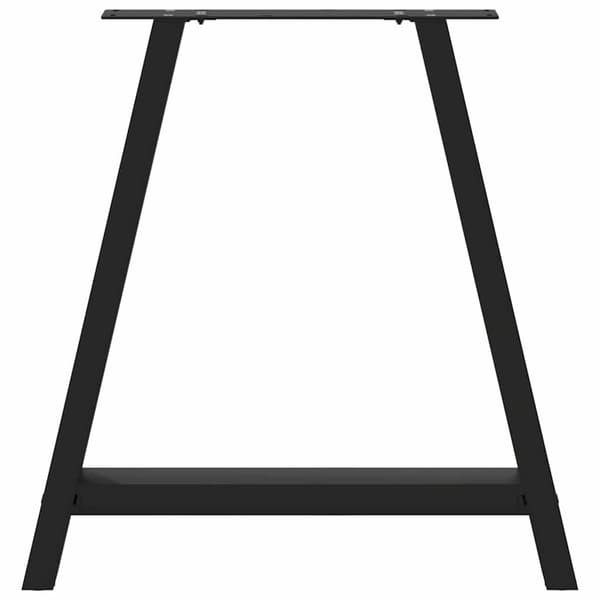 vidaXL Soffbordsben, 2 st, svarta, 80x(72-73) cm, stål