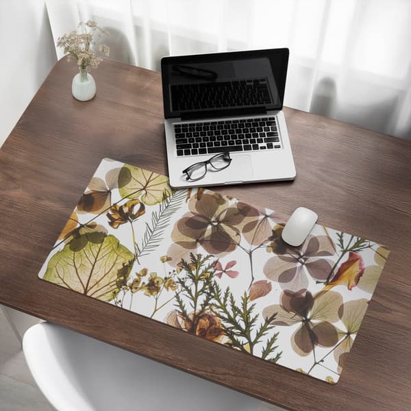 Designer laptopskyddsmåtte tørrede blade og blomster 90x45 cm