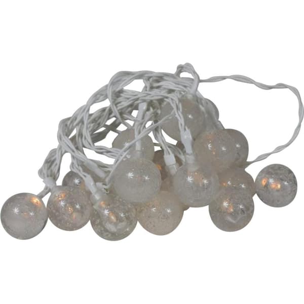 LED-globelys, hvide, batteridrevne, 20 stk., til indendørs brug