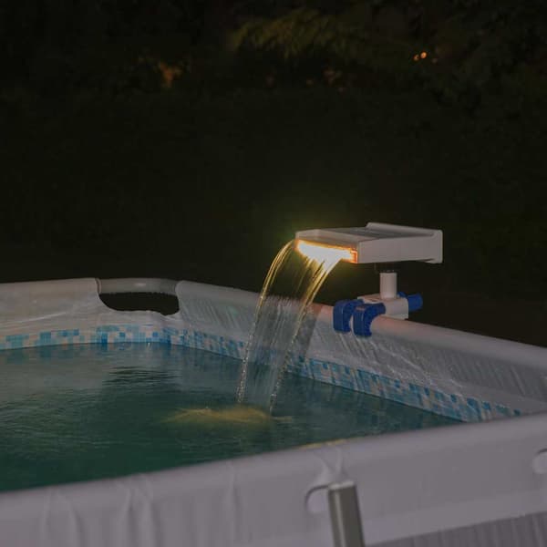 Bestway Flowclear lugnande poolvattenfall med LED-belysning