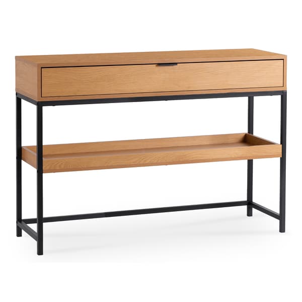 RUBY Hallkonsolbord 100 cm med hyllplan Ek/Svart Loft