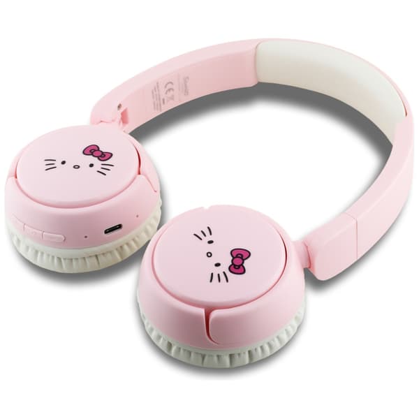 Hello Kitty Face Logo Bluetooth On-Ear Hörlurar Rosa
