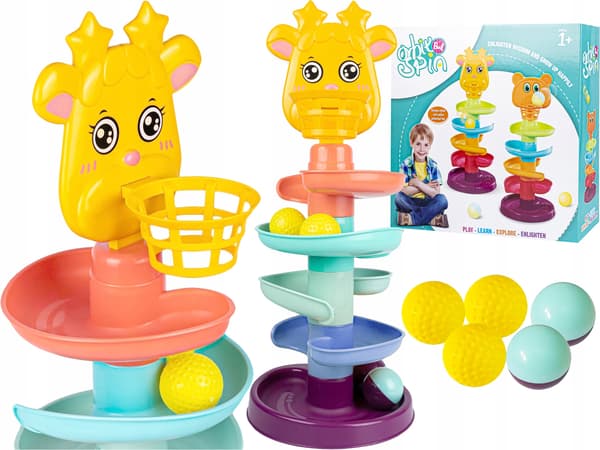 Torn med bollar Pyramid giraff pedagogiskt pussel Boll