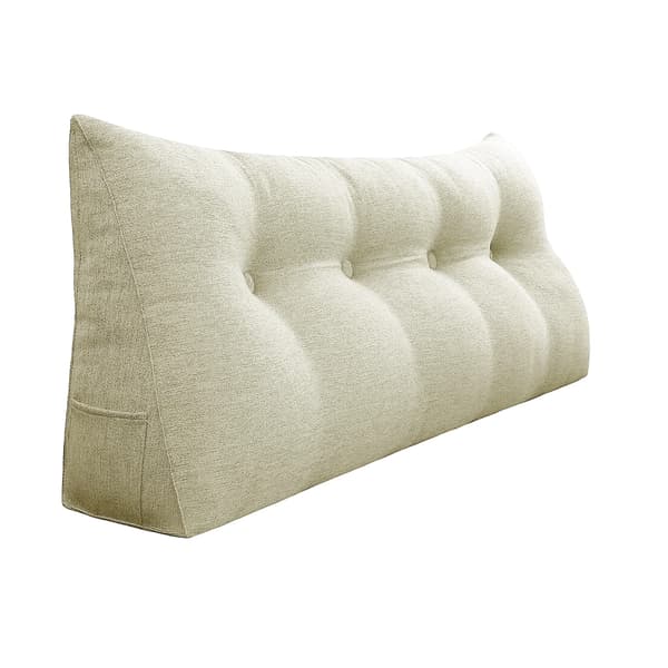 Triangulär läskudde - Vit Triangulär läskudde - Vit 100 cm